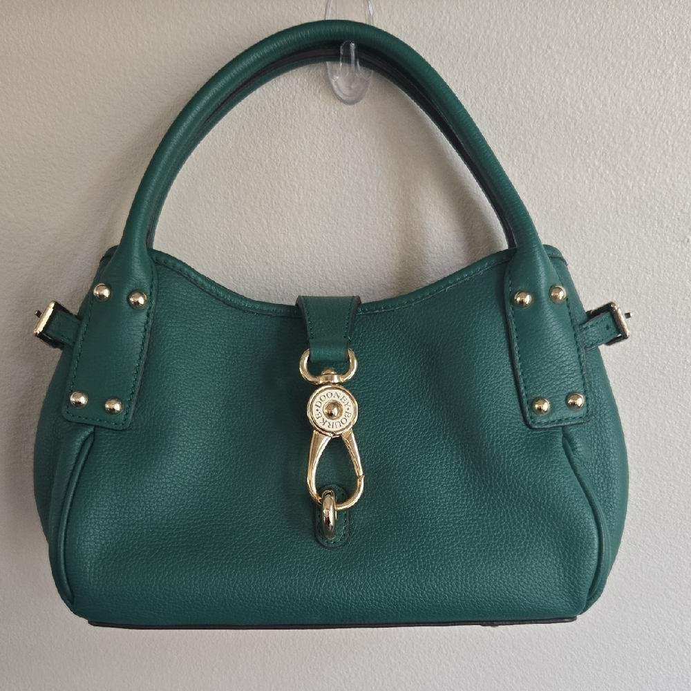 Dooney & Bourke Emerald Green Pebbled Leather with Gold Hardware purse handbag